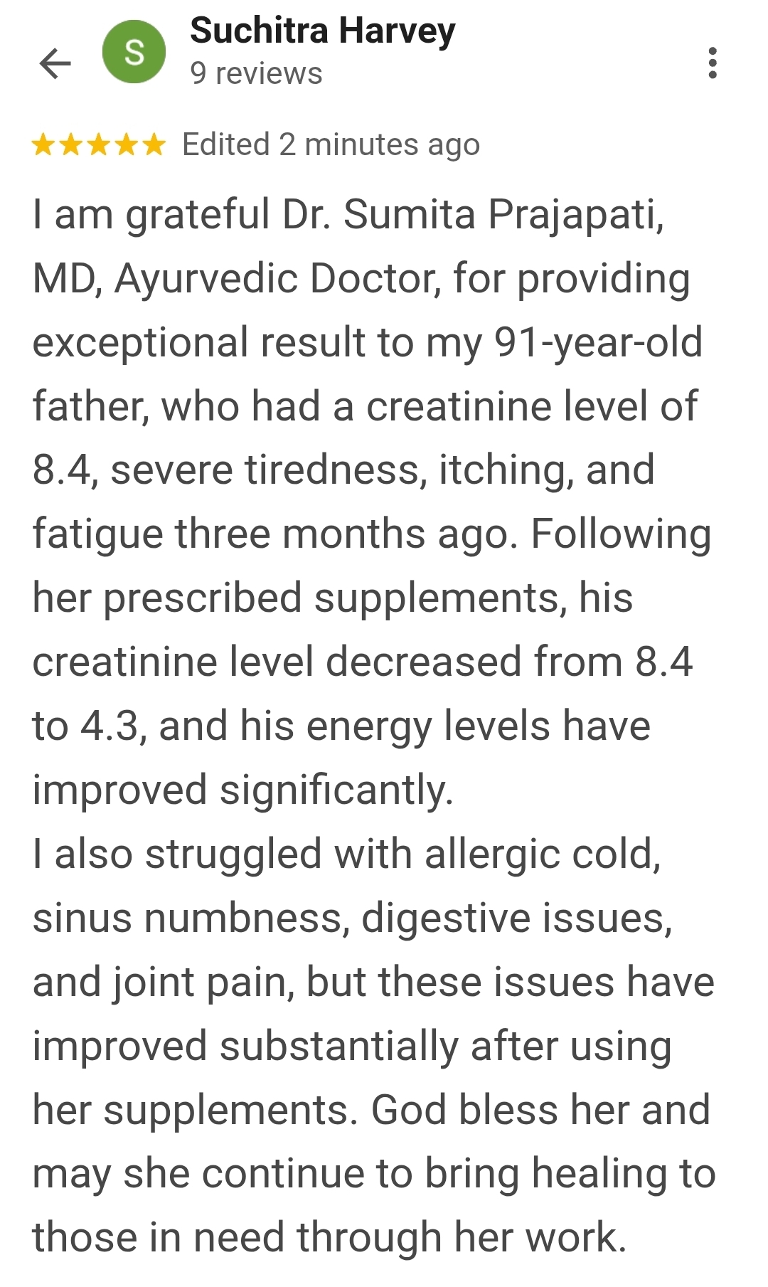 Creatinine 8.4 to 4.3 in 3 months